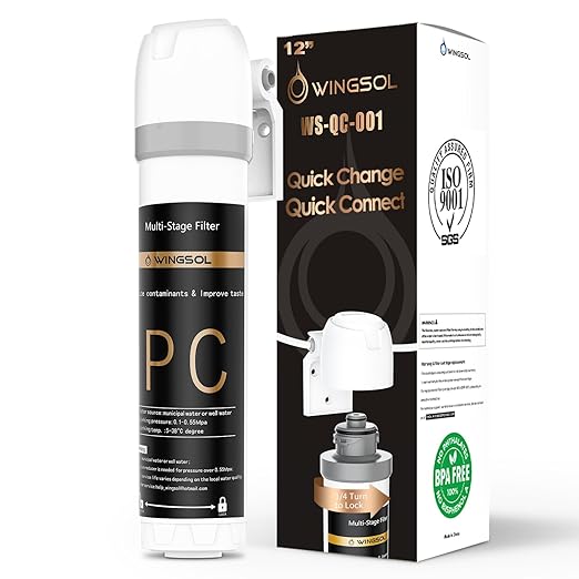 Water Filter for Sink Faucet，with Anti-Clogged Tech, NSF/ANSI 42 & 53 Certified to Reduce PFAS, Chlorine, Lead, Sediment, Bad Taste, Easy Direct Connect Installation,Water Filter for Sink