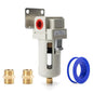 3/8" NPT Air Dryer for Compressor | Compressed Air Line Filter | 5 Micron Brass Element|Bracket, Poly Bowl, 145 psI
