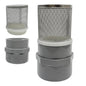 1.5" Stainless Steel Filter Cover Connected to 1.5 inch/DN40 Grey PVC Filter Water Pipe, Suction Strainers Used to Remove Debris and Reduce Solid Entry（1pcs）