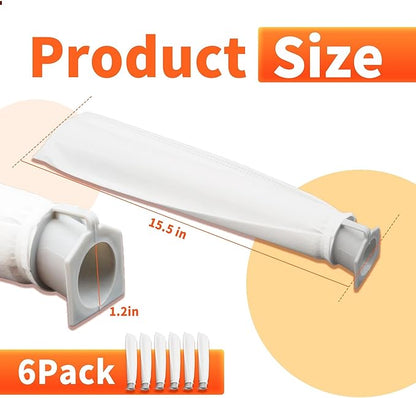 6-Pack MicroFilter fit for SEBO Auto-X S | Replacement Vacuum Filters for Windsor Sensor S12/S15/XP/SR & Essential G1 G2 Upright Vacuums |Replacement for Part#5301 5036ER Micro Hygiene Filter