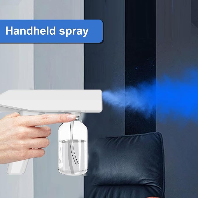 Atomizer Sprayer Handheld - 250ml Mist Spray Cleaner, Rechargeable Electric Unit with Grip, Compact Dust Remover with Ease, Indoor Functional Design, Supplies for Furniture, Toys, Outdoor