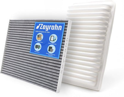 Cabin & Engine Air Filter Kit Replacement for Toyota Tacoma 2005-2023 L4 2.7L, CF10374 CA10163