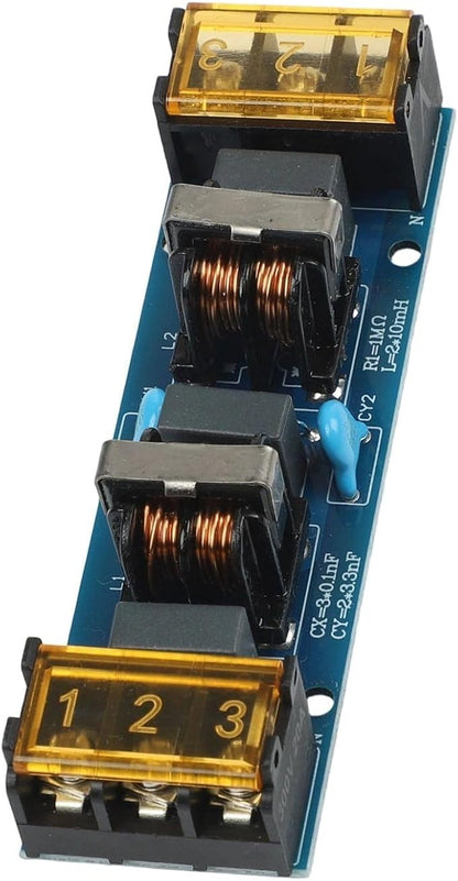 Two-Stage Low-Pass for EMI Power Filter Board 6A/25A High-Frequency Noise Suppression for Measuring Instruments Automation Systems Inverters and Communication Equipment(6A)