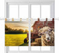Farm Sheep Kitchen Curtains 36 Inch Length, Small Window Curtains Tab Top, Farmhouse Barn Funny Animals Butterfly Light Filtering Short Window Treatments Tier Drapes 27.5"x36" 2 Panel