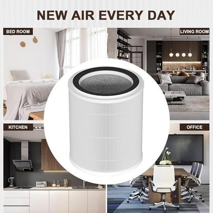 OSAP5FIL True HEPA Filters Replacement Compatible with OdorStop OSAP4 OSAP5 OSAP5FIL Air Cleaner Purifiers, Multi-Stage Filtration with Activated carbon Air Clean Dust VOCs Odor, Pack of 2