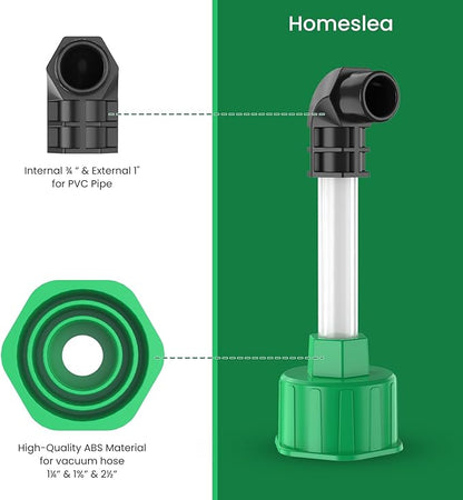 AC Drain Line Unclogger, HVAC to PVC Pipe AC Drain Line Cleaner Tool, A/C Condensate Drain Line Cleaner Adapter, Air Conditioner Wet Vac Attachment to Evacuate and Unclog AC Drain Lines-Green
