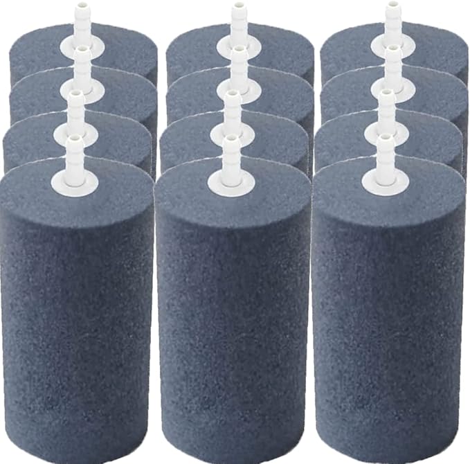 Large Air Stone, Air Stone Hydroponics, 4 x 2 Inch Large Air Stone Cylinder Bubble Diffuser for Aquarium, Fish Tank, Pond and Hydroponics Air Pump, Growing System, Circulation