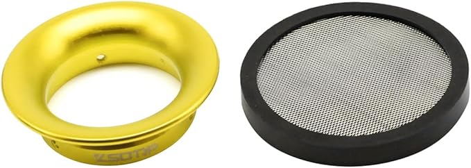 Carburetor Carb Velocity Stack Air Filter Cleaner Modified Trumpet Aluminum Alloy with Sponge Filter Steel Mesh for PWK21-30mm Short Fast Intake Suggest for Small Displacement (Gold,50mm)
