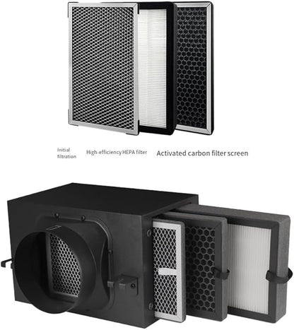Smoke Removal Air Filter Element With Multi Layer HEPA And Activated Carbon For Use In Air Outlets And Smoke Exhaust Ventilation Systems(S Sponge)