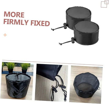 2-Pack Grow Tent Vent Covers Drawstring and Fixed Buckle 20x16.5cm Oxford Cloth Dust Protection for Plant Grow Tents