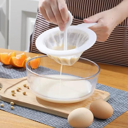 Kitchen Ultra-Fine Nylon Mesh Strainer I Filter Spoon Sieve For Soy Milk, Coffee, Milk, Yogurt, Juice, Enzymes, Honey, Wine, Rice Milk, Tofu brain