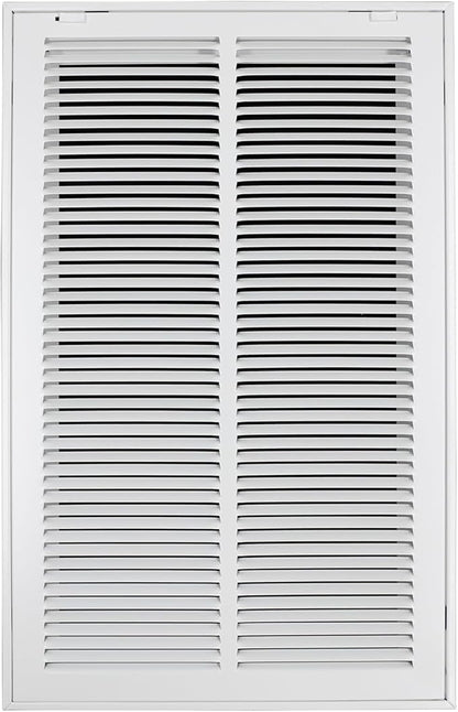 16"W x 25"H [Duct Opening Size] Steel Return Air Filter Grille - Removable Face/Door for 1 inch Filters -HVAC Vent Cover Grill - White [Outer Dimensions: 18 5/8"W X 27 5/8"H]