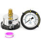0-60PSI Stainless Steel Pool Filter Pressure Gauge, 1/4" NPT Back Mount, with Plastic Adjustable Bezel, Start and Clean Filter Pressure Gauge, for Swimming Pool, spa, Aquarium