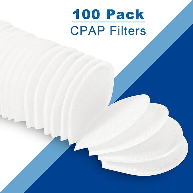 Cindeer 100 Pack Air Filters Compatible with ResMed AirMini Machine Supplies Accessories Disposable Replacement Filters for Travel