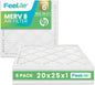 20x25x1 Air Filter, MERV 8, 6 Pack – Premium Pleated HVAC & Furnace Filter, Electrostatic AC Filter Replacement (Actual Size: 19.50" x 24.50" x 0.75")