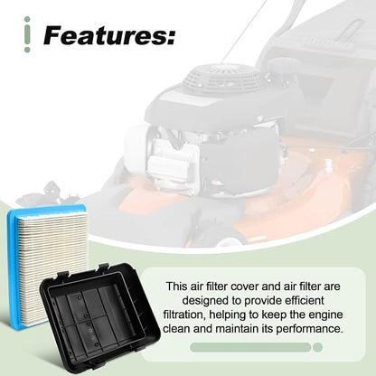 Air Filter with Cover Kit Compatible with Husqvarna HU800AWD HU800BBC HU800HW 7021R 8280117 Lawn Mower Replace 96145001100 96145002101