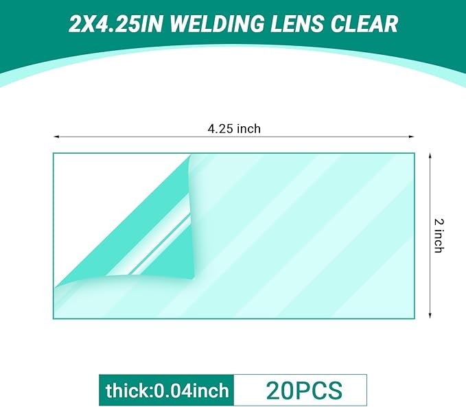 20pcs Welding Helmet Lens, 2"X4.25" Welding Helmet Replacement Lens