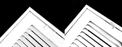 36" X 18 Steel Return Air Filter Grille for 1" Filter - Removable Face/Door - HVAC Duct Cover - Flat Stamped Face - White [Outer Dimensions: 38.5 X 19.75]