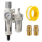 Air Pressure Regulator with Pressure Gauge(0-150PSI),Water Separator for Air Compressor Auto Drain 1/2 NPT Threaded Interface