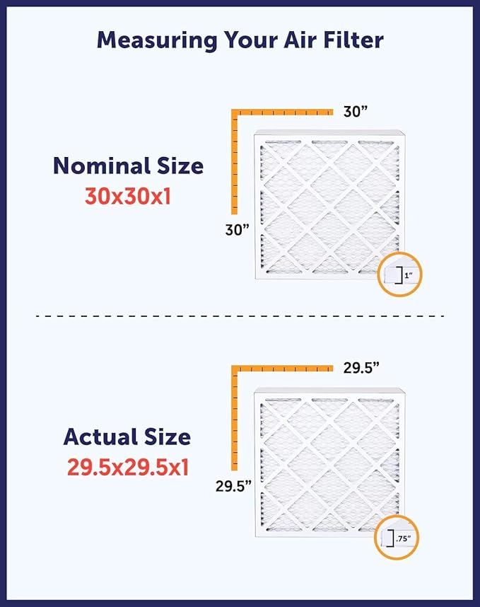 Filter King 24.5x44x1 Air Filter | 4-PACK | MERV 8 HVAC Pleated A/C Furnace Filters | MADE IN USA | Actual Size: 24.5 x 44 x .75"