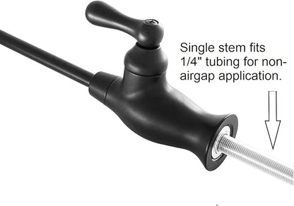 Metpure Non-airgap NSF Certified RO Faucet Reverse Osmosis Drinking Water Filtration System Water Dispenser Spout (Matte Black). Vase Style with Faucet Wrench.