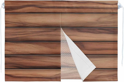 Western Barn Door Magnetic Double Layer Car Window Shades,Side Window Curtains for Blackout/Breathable Mesh View,Country Farmhouses Wooden Grain Brown Heat Protection Privacy Sun Shades 26x20in 2pcs
