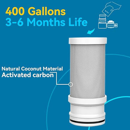 ALTHY Faucet Water Filter, BPA-Free Sink Tap Water Purifier, Certified Reduces Chlorine Heavy Metals & Bad Taste, Only Fits Standard Tap, Includes 1 System & 4 Filter