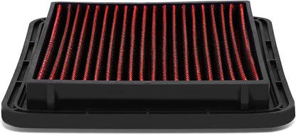 DNA Motoring AFPN-023-RD Clean Air Washable Drop In Panel Air Filter Enhance Engine Performance Power & Acceleration Improve [Compatible with 05-17 Subaru Legacy Outback WRX/STI]