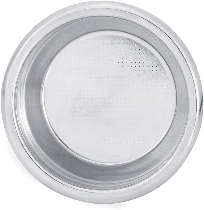 Coffee Filter Basket, 58mm Single Double Porous Filter Bowl Basket Semi Automatic Coffee Machine Bottomless Handle Filter for Portafilter Coffee Machine (For two persons)