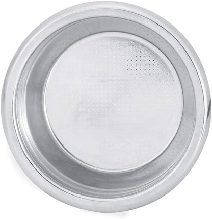 Coffee Filter Basket, 58mm Single Double Porous Filter Bowl Basket Semi Automatic Coffee Machine Bottomless Handle Filter for Portafilter Coffee Machine (For two persons)