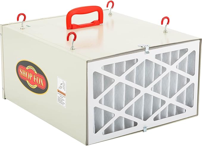 Shop Fox W1830 3-Speed Hanging Air Filter, White
