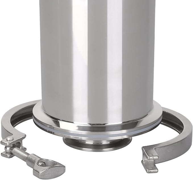 DERNORD 2 Inch Tri-Clamp Filter - SS304 Sanitary Fittings Inline Straight Strainer with 60 Mesh Stainless Screen