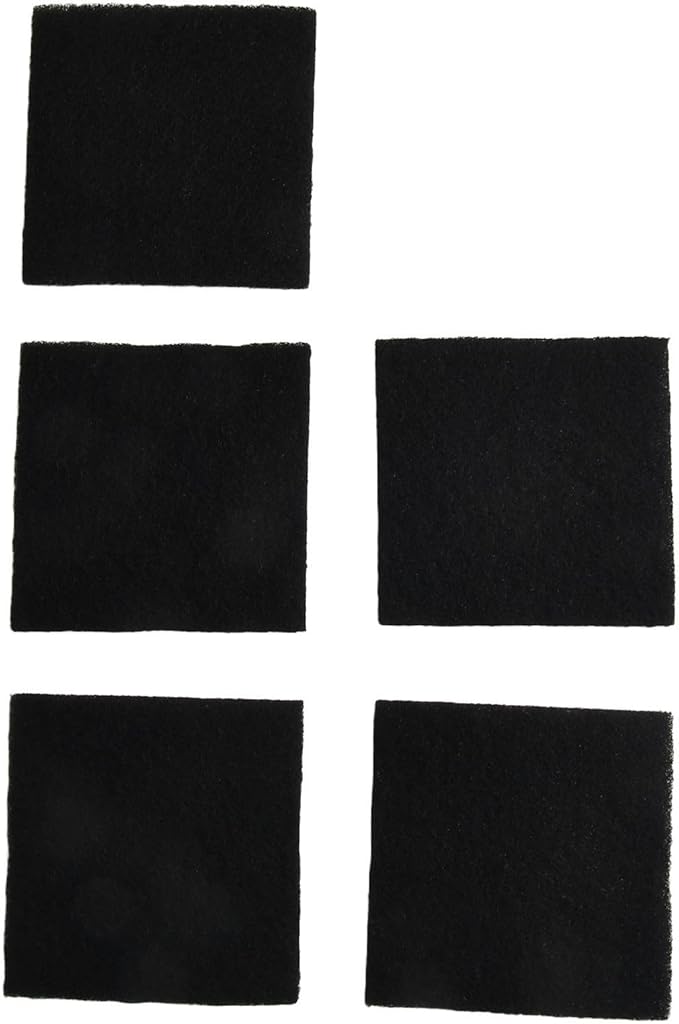 Activated Carbon Compost Filter for Garden Waste Bins, 8 x 8 x 0.5 cm Square Control Pad, 5-Pack, Fits Standard Compost Bin Lids, Air Quality