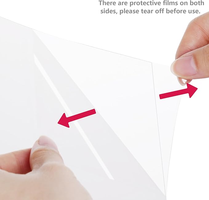 Lystaii 9pcs Gel Light Filter Color Correction Colored Overlays Transparent Color Film Lighting Gel Filter Plastic Sheets Correction 11.7 by 8.3 Inches for Film Video, Photo (Transparent White)