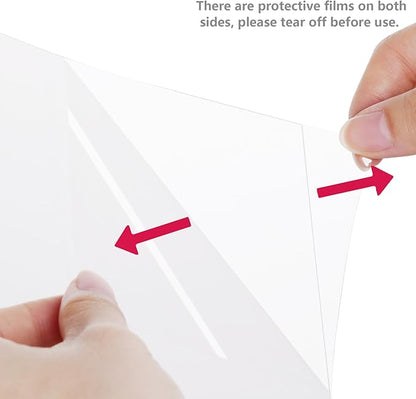 Lystaii 9pcs Gel Light Filter Color Correction Colored Overlays Transparent Color Film Lighting Gel Filter Plastic Sheets Correction 11.7 by 8.3 Inches for Film Video, Photo (Transparent White)
