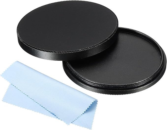 PATIKIL 52mm Lens Cap, Camera Lens Cap Cover Universal Lens Filter Stack Cap Front Metal Protective Case Cover with Cleaning Cloth for Photography Camera Filter