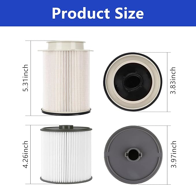 68436631AA and 68157291AA Fuel Filter Water Separator with Seals - Replacement for 2019-2024 Dodge Ram 2500 3500 4500 5500 6.7L Cummins Diesel