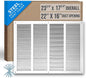 Fits 22x16 Duct Opening | Steel Return Air Grille by Handua | Vent Cover Grill for Sidewall and Ceiling | White | HVAC Cold Air Intake Grille | Outer Dimensions: 23.75"W X 17.75"