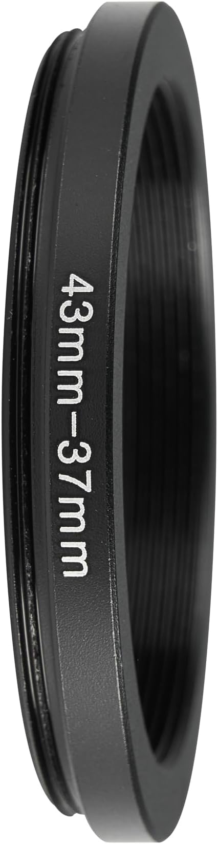 43-37mm Metal Step-Down Ring Adapter Compatible with Mirrorless Cameras DSLR Lens, UV CPL ND Filter Thread Converter, Black