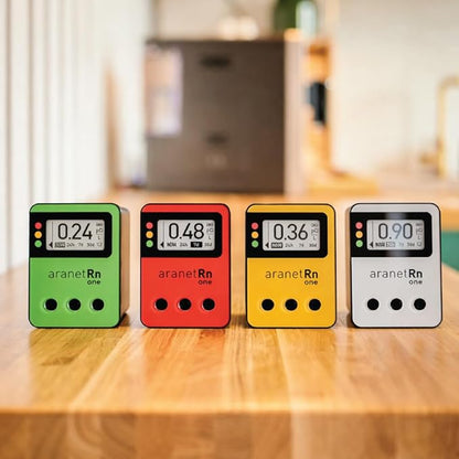 Radon One – Fast Home Radon Gas Detector with 10-Minute Response, E-Ink Display, Battery Powered, Portable Real-Time Radon Monitor for Basements & Indoor Air Monitoring (Red)