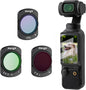 Haoge Filter Set for DJI Osmo Pocket 3 Creator Combo,with CPL, Variable ND 2-32,Variable ND 64-512 Filters and Screen Protector,Kit for Landscape Photography