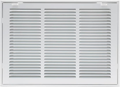 18"W x 12"H [Duct Opening Size] Steel Return Air Filter Grille - Removable Face/Door for 1 inch Filters -HVAC Vent Cover Grill - White [Outer Dimensions: 20 5/8"W X 14 5/8"H]