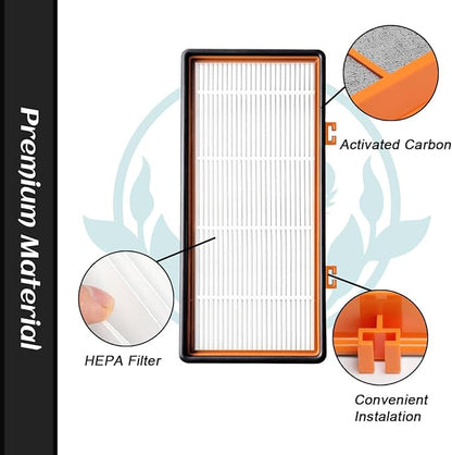 NKA AER.1 HAPF30AS for Holmes Air Purifier 3-in-1 Smoke Grabber HEPA Activated Carbon Filter Replacement Compatible with Smoke Grabber AER.1 HAPF30AS-U4R Air Purifier - 10" x 4.6" x 1.38", 1 Pack