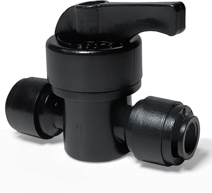 5 Pack Quick Connect 1/4" Drip Irrigation Shut Off Valve, Universal Drip Irrigation Tubing Coupling Valve, Leak Free Connector Locking Fitting for Sprinkler or Drip Irrigation System