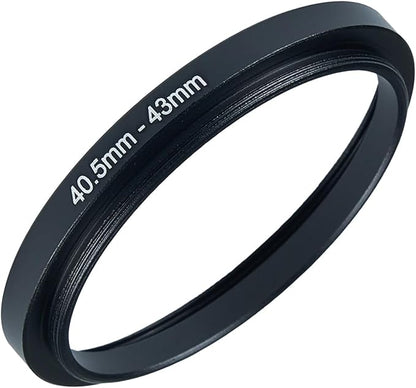 40.5mm to 43mm Step-up Adapter Rings Filter Adapter Black Metal Step Down Filter Ring Adapter Compatible with All Brand UV CPL ND Camera Lens Filter Stepping Rings (40.5mm-43mm)