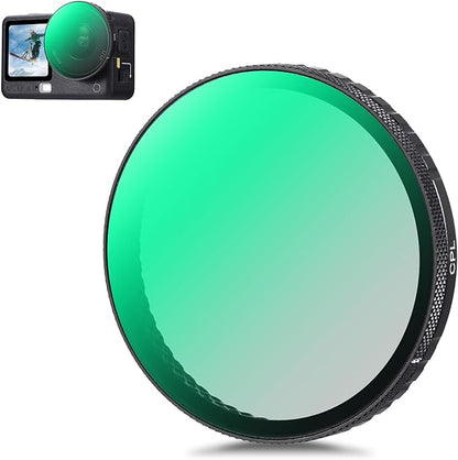 K&F CONCEPT Snap On CPL Filter Compatible with DJI Osmo Action 6, Circular Polarizers Filters, HD Optical Glass with Multi-Coated Anti-Glare Reduce Reflections Action Camera Accessories