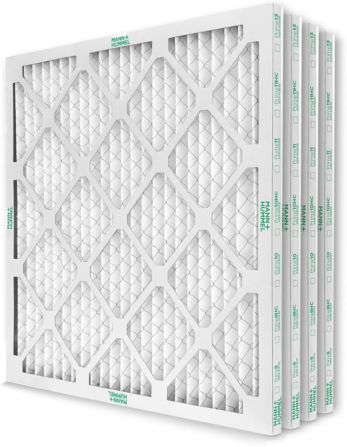 Mann+Hummel 20x23x1 MERV 8 Pleated HVAC AC Furnace Air Filters. 4 Pack. (Exact Size: 19.5 x 22.5 x 0.75 Inches)
