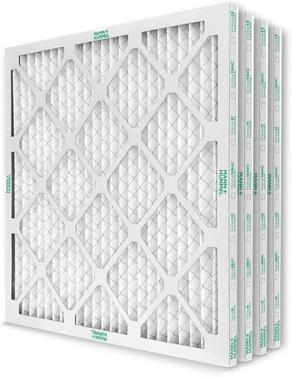 Mann+Hummel 16x16x1 MERV 8 Pleated HVAC AC Furnace Air Filters. 4 Pack. (Exact Size: 15.75 x 15.75 x 0.75 Inches)