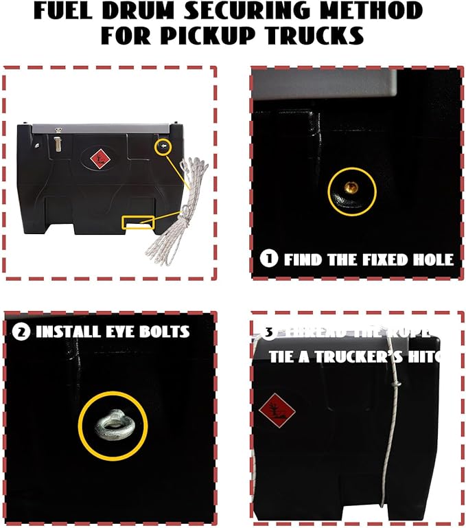 Portable Fuel Storage 58 Gallon Diesel Only Heavy-Duty PE Transfer Tank Container 12V Pump 10GPM Flow Rate,Auto Nozzle,13ft Hose,Water Filter,for Truck Bed,On-Site Refuel Equipment Fueling