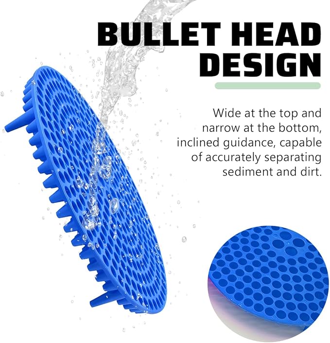 Bullet Car Wash Bucket Grit Trap Inserts, Vehicle Detailing Wash Filter for Remove Dust and Dirt, Automotive Cleaning Tool Fits 12 Inch Diameter Bucket, Universal for SUV RV Truck (Blue)